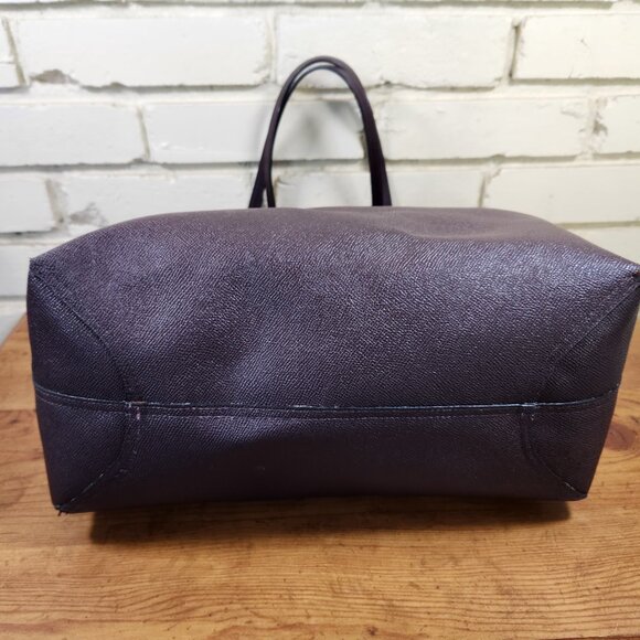 Euc Coach Reversible Burgandy & Tiger Print Tote Bag Purse - Picture 11 of 16